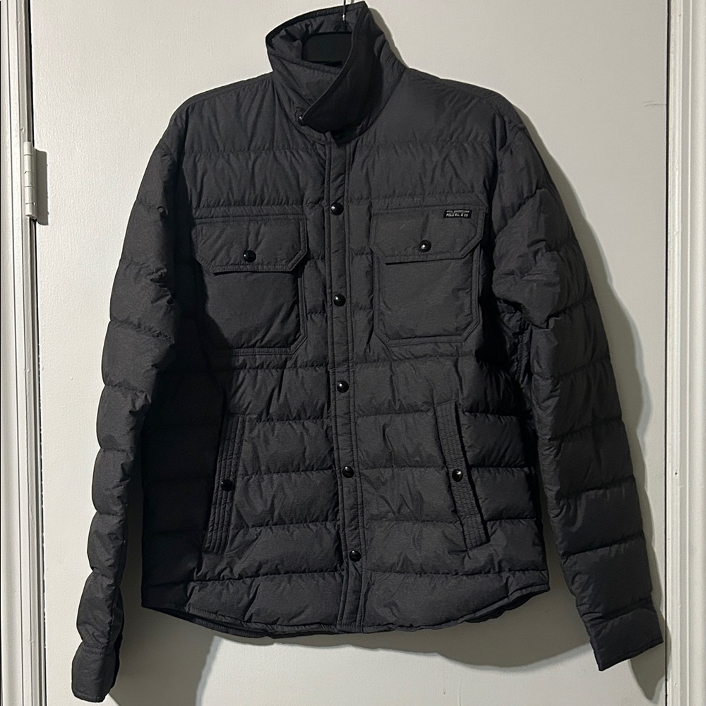 POLO Men's Charcoal Light Puffer Jacket